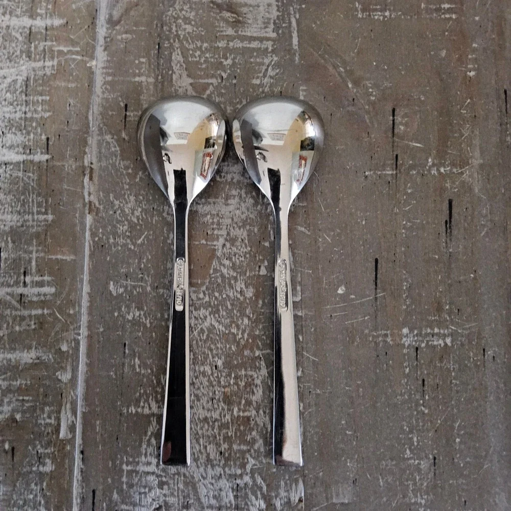 Dansk Meridian Soup Spoon Set of 2 Silver 18/10 Stainless Steel MCM Flatware